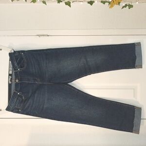 Indigo Rein Junior Size 15, Dark Denim Capri Cuffed Jeans
